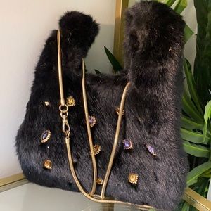 Jewel fur bag